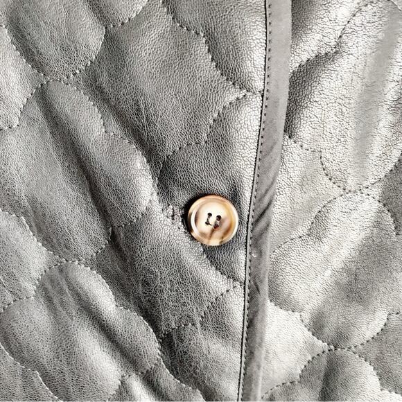 FRNCH x Anthropologie Gisette Faux Leather Sleeveless Quilted Vest Black OS - Picture 5 of 12